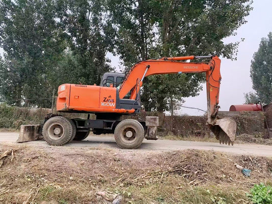 Used Hitachi EX160WD Excavator for Sale rear side view