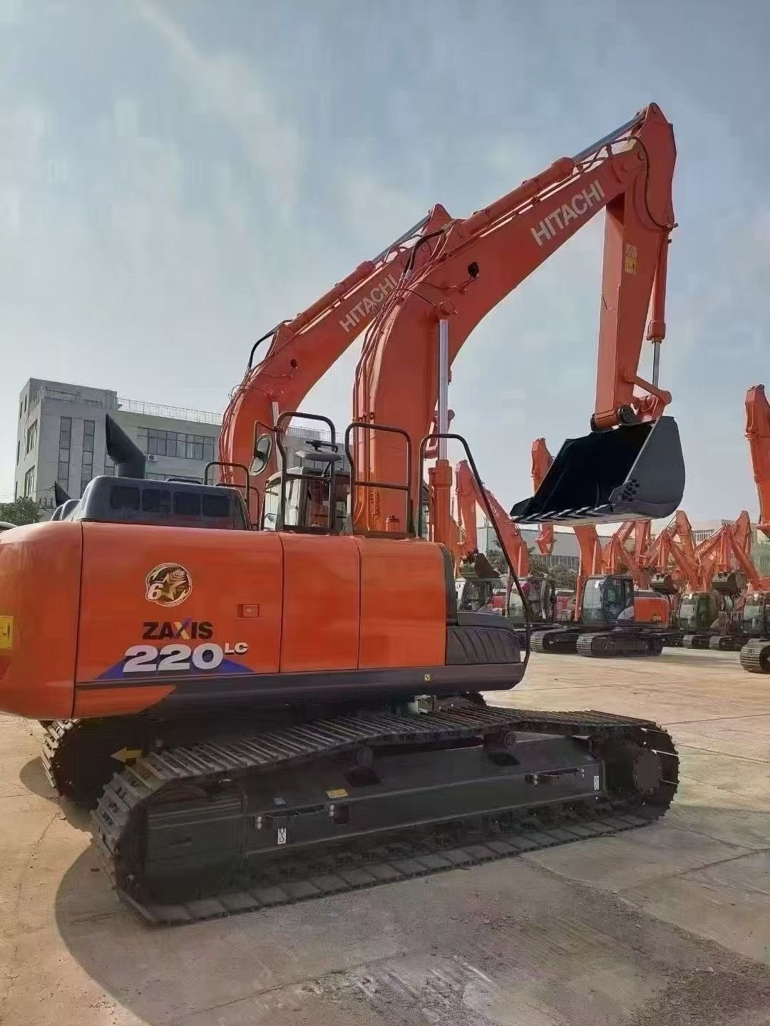 Used Hitachi EX220LC Excavator for Sale rear side view