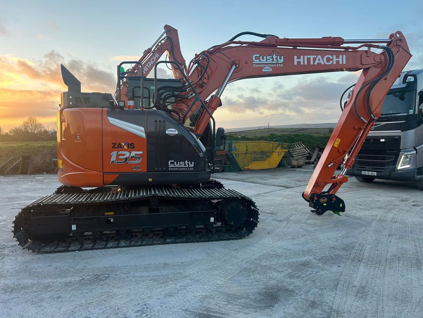 Used Hitachi ZX135 Excavator for Sale rear side view