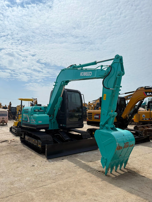 Used Kobelco SK75 Excavator for Sale rear side view