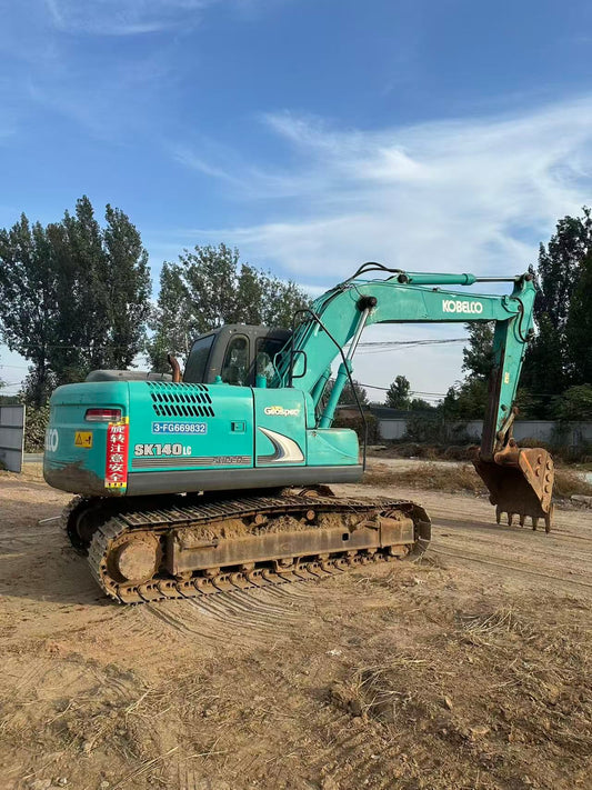 Used Kobelco SK140 Excavator for Sale rear side view