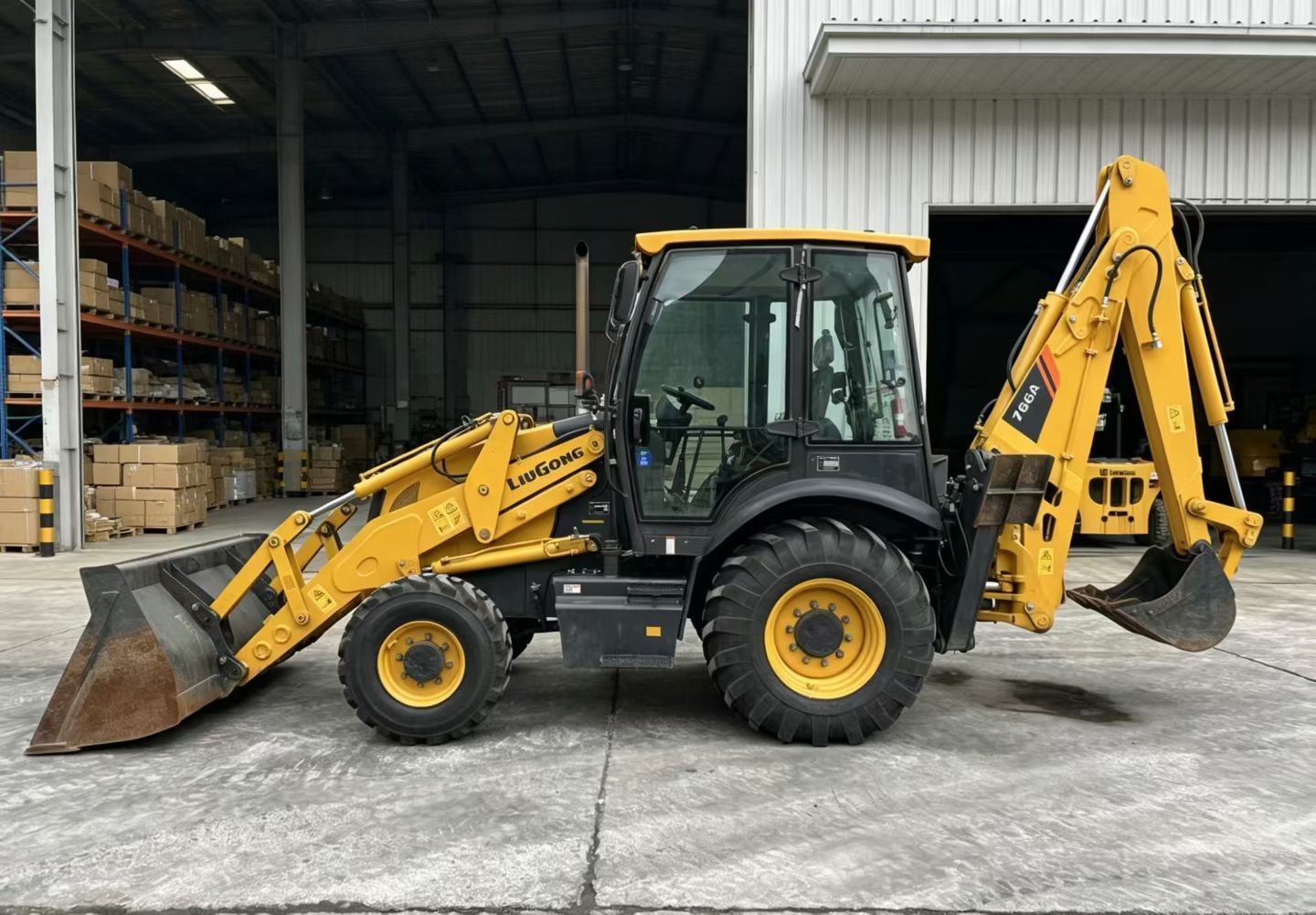 Used Liugong CLG766A Backhoe Loader for Sale rear side view