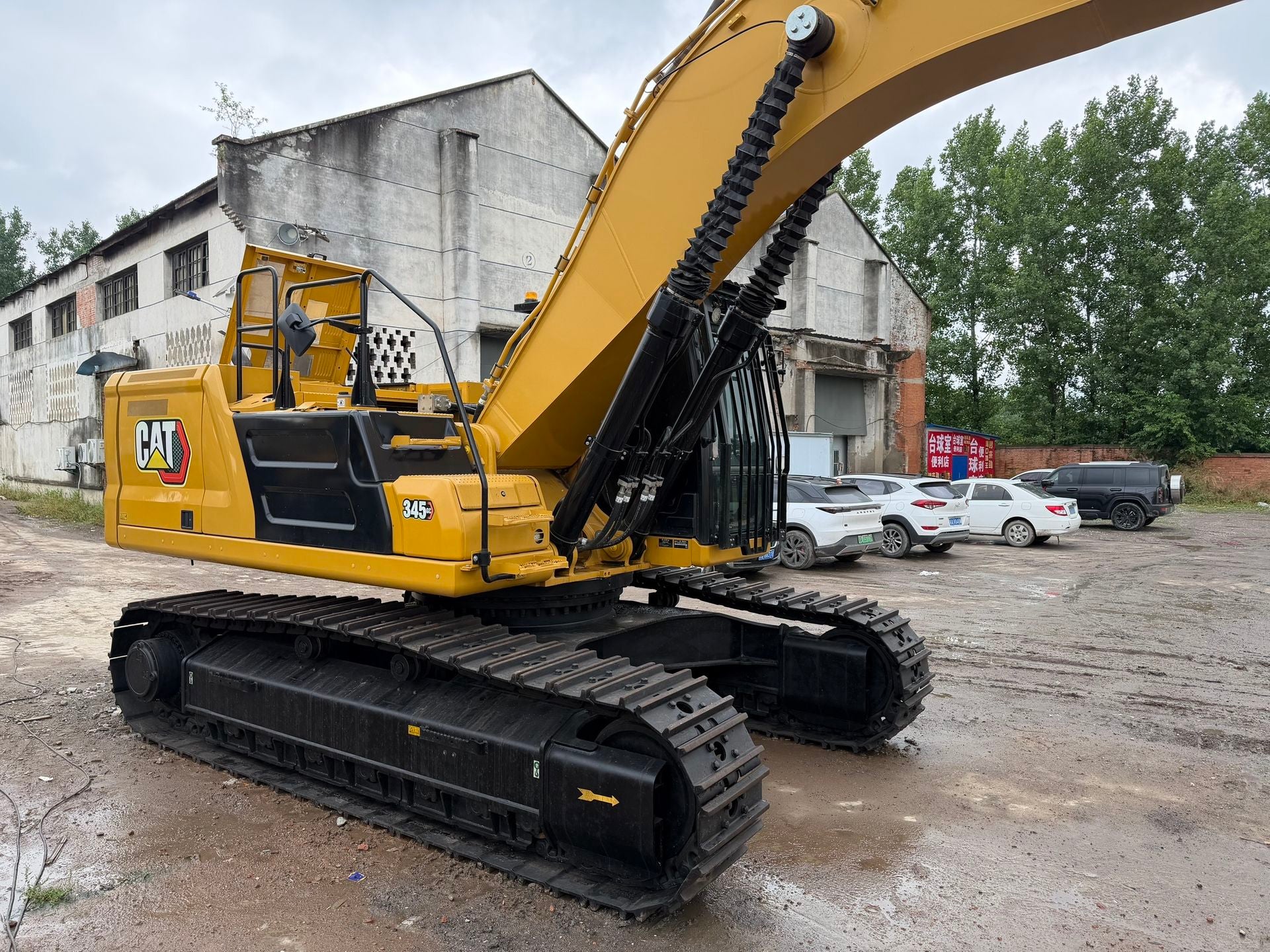 Used Caterpillar 345GC Excavator for Sale rear side view
