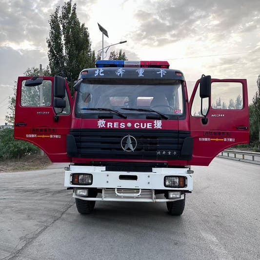 Used Beiben 16000 Water Tank Fire Truck for Sale rear side view
