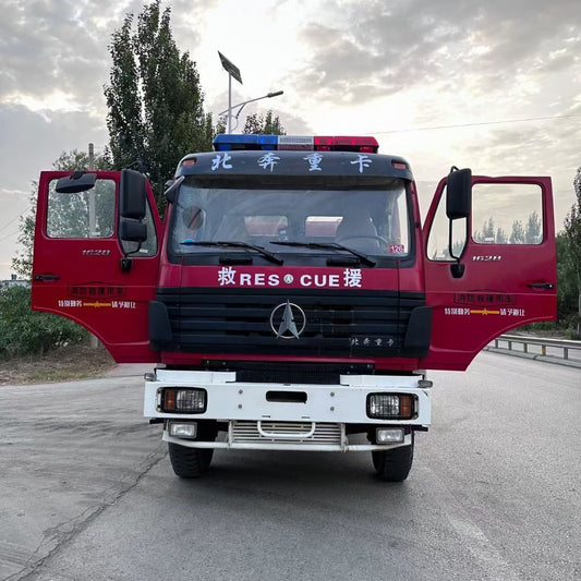 Used Beiben 16000 Water Tank Fire Truck for Sale rear side view