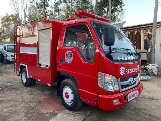 Used Foton FORLAND LIGHT Water Tank Fire Truck for Sale rear side view