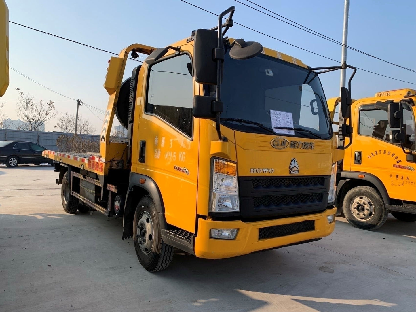 Used HOWO Hanjiang Full Flatbed Wrecker Truck