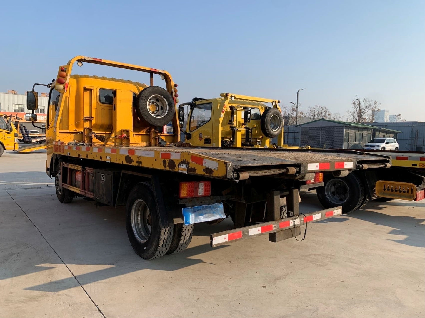 Used HOWO Hanjiang Full Flatbed Wrecker Truck