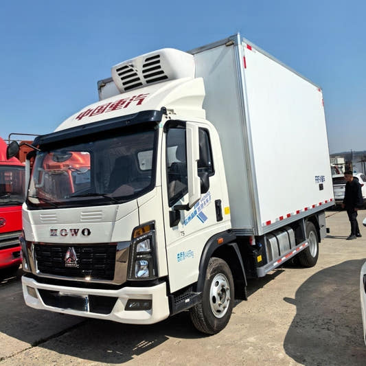 Used Howo 170HP Refrigerated Cargo Truck for Sale side view