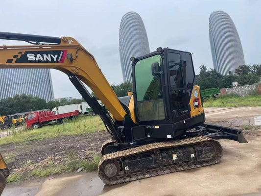 Used Sany SY60C Excavator for Sale rear side view