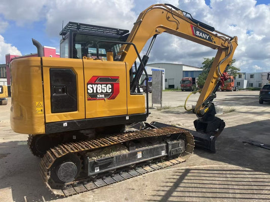 Used Sany SY85C Excavator for Sale rear side view