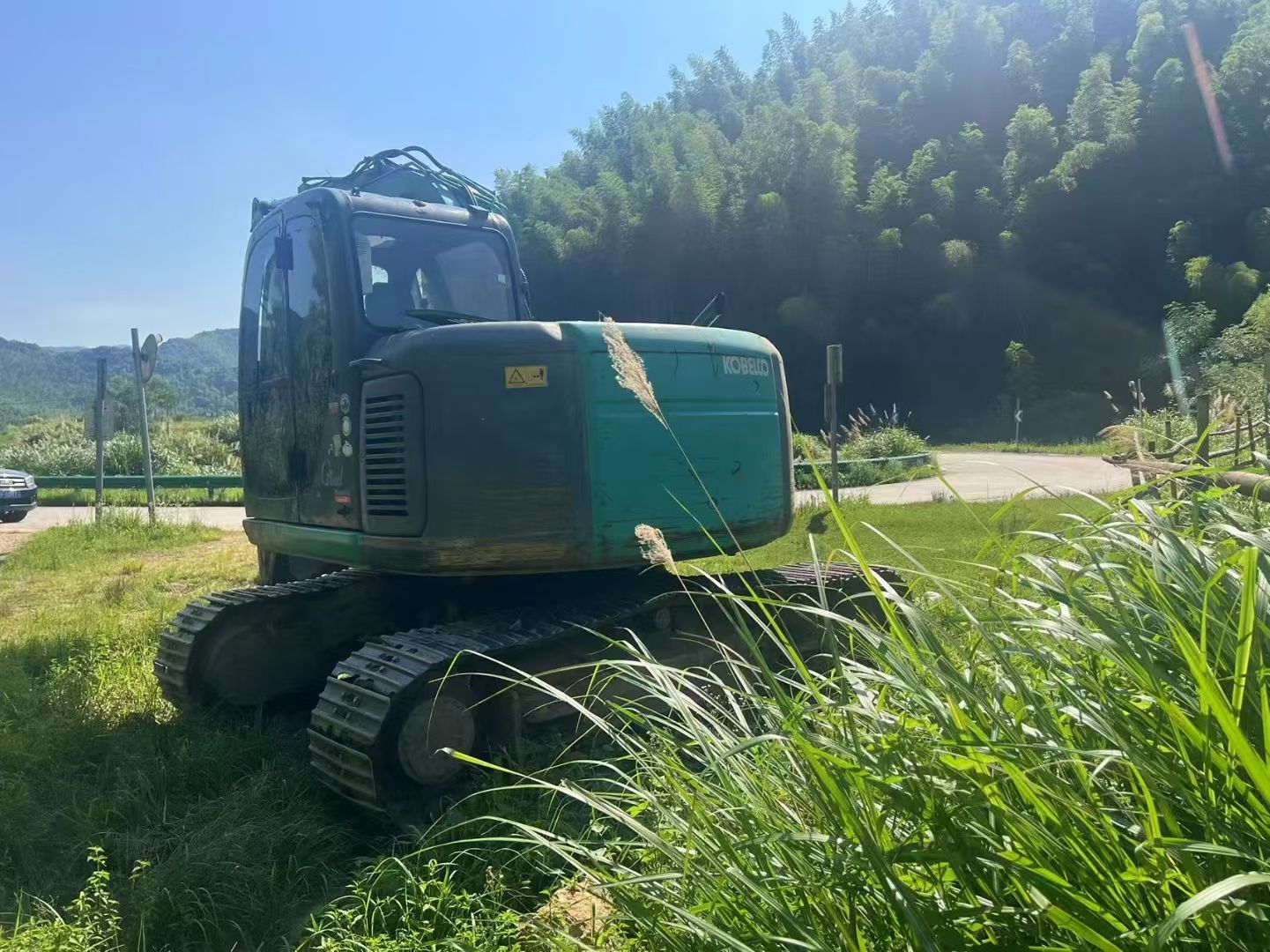 Used Kobelco SK115SR-DZ Excavator for Sale rear view for sale