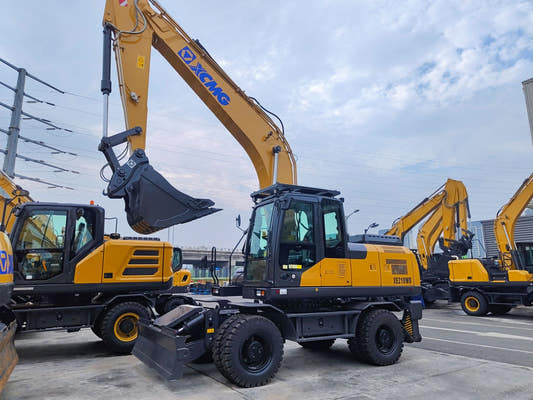 Used XCMG XE210WD Wheel EXCAVATOR for sale front working view for sale