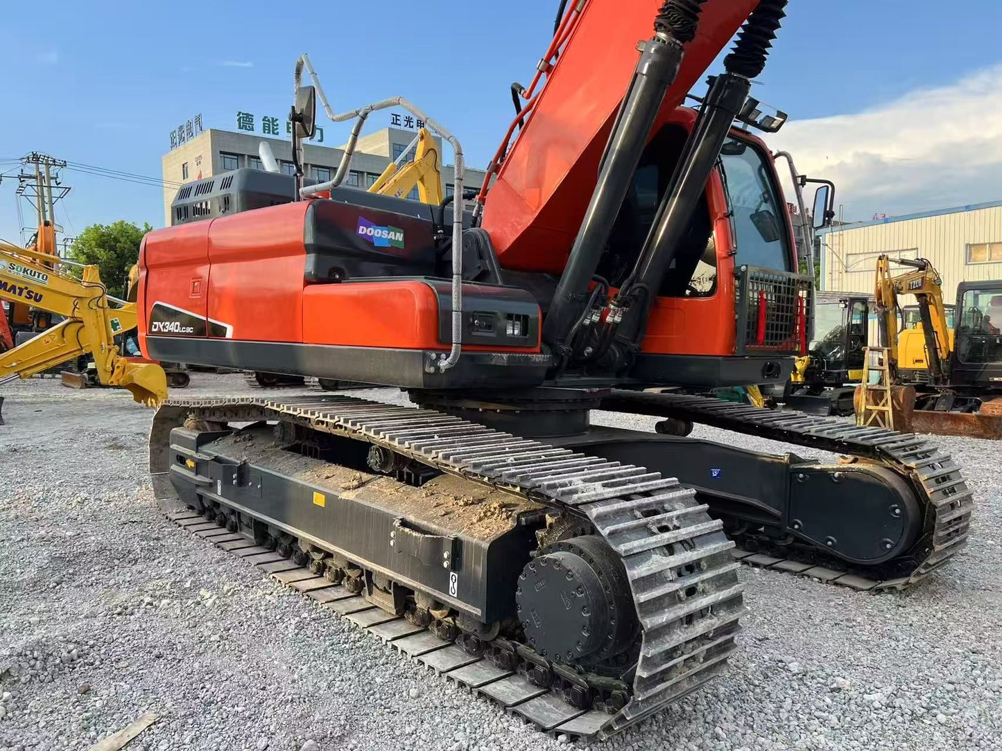 Used DOOSAN DX340LC-9C crawler excavator real inventory view 4