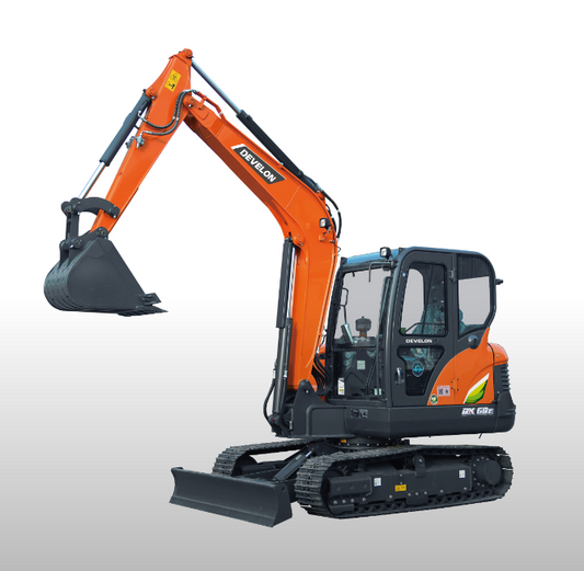 New Develon DX60E Excavator for Sale rear side view