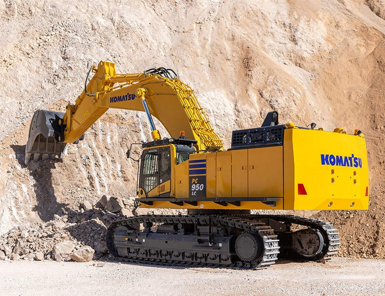 Used Komatsu PC950LC-11 Excavator for Sale rear side view
