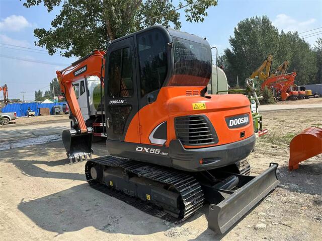 Used Doosan DX55-9C Excavator for Sale rear side view