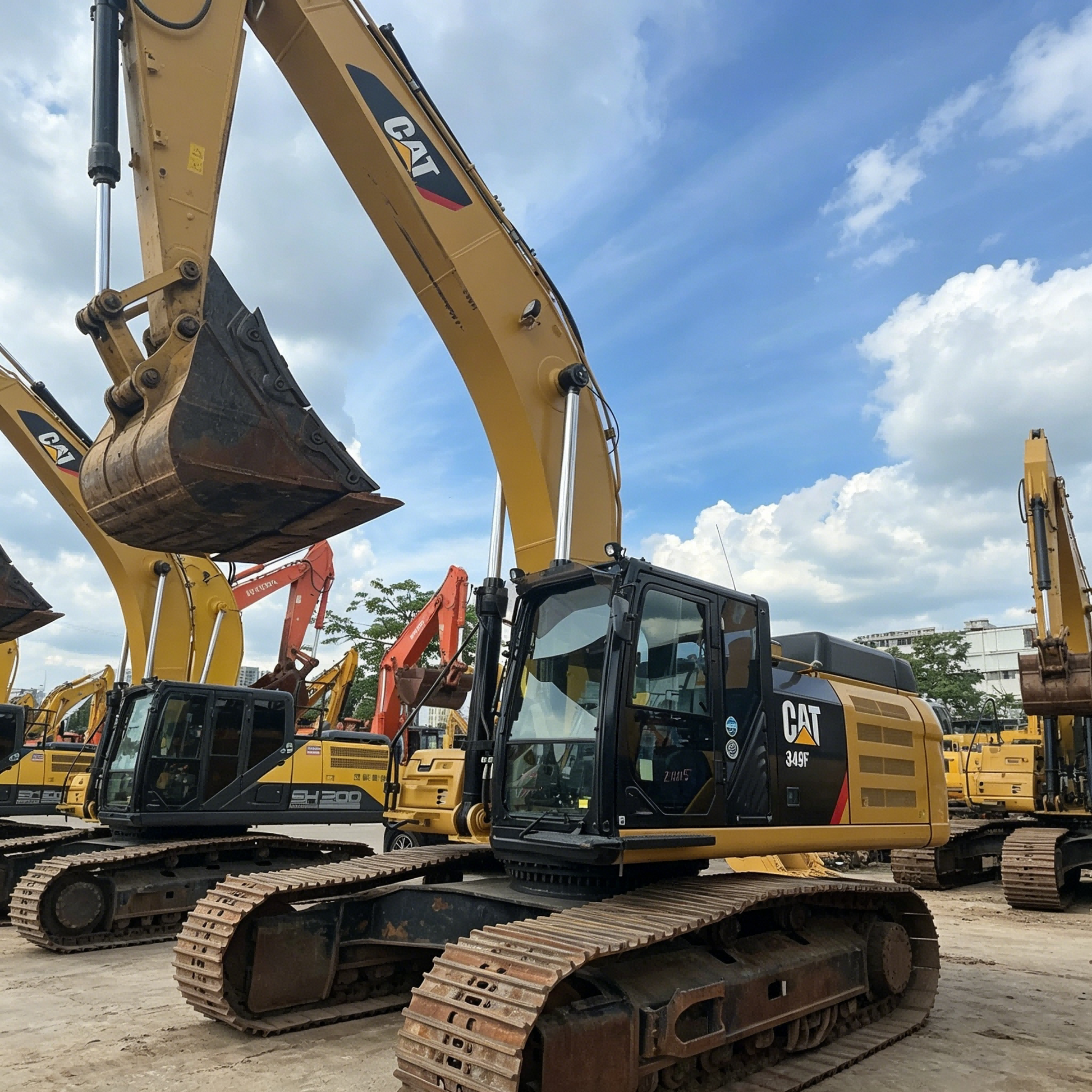 Used Caterpillar 349F Excavator for Sale side view