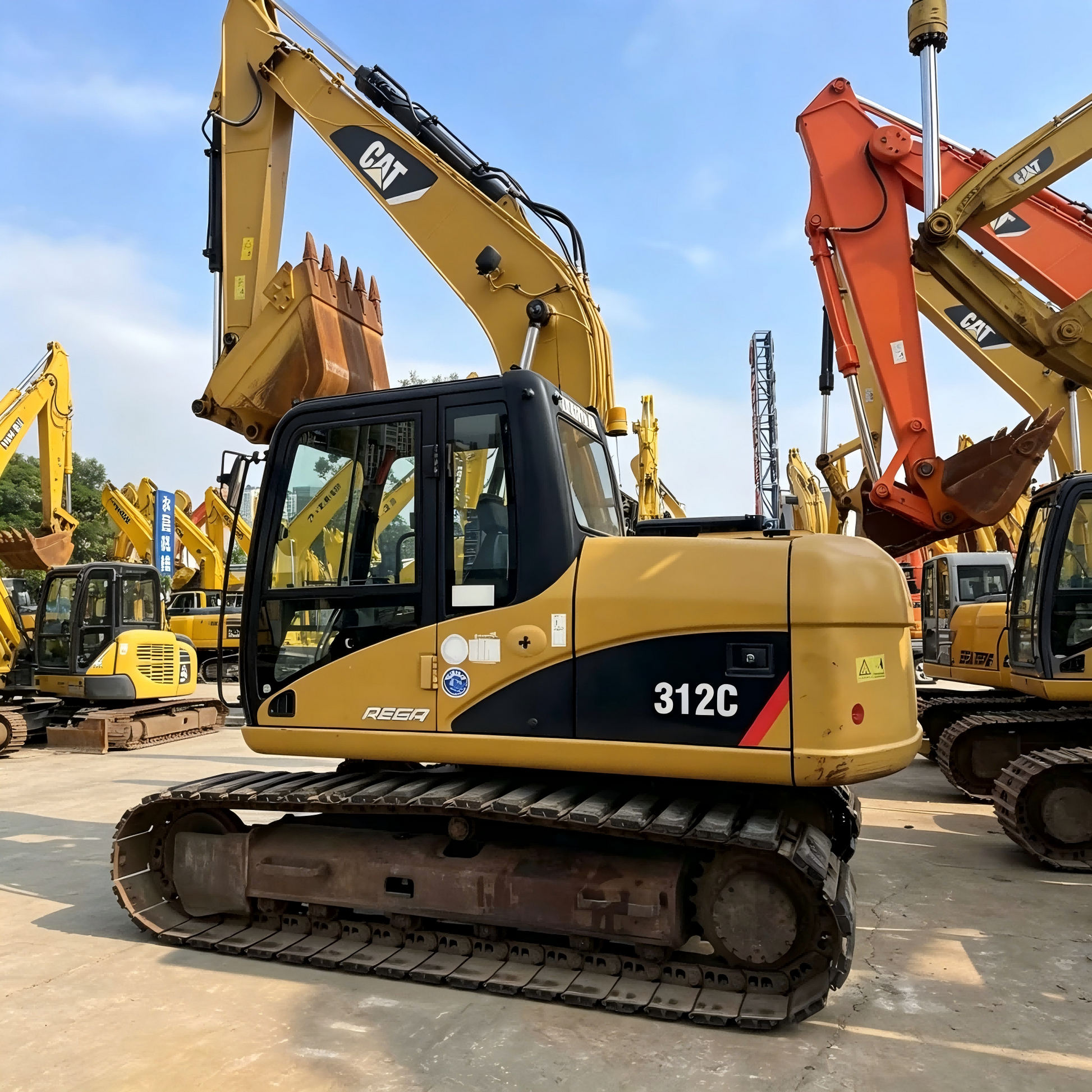 Used Caterpillar 312C Excavator for Sale side view