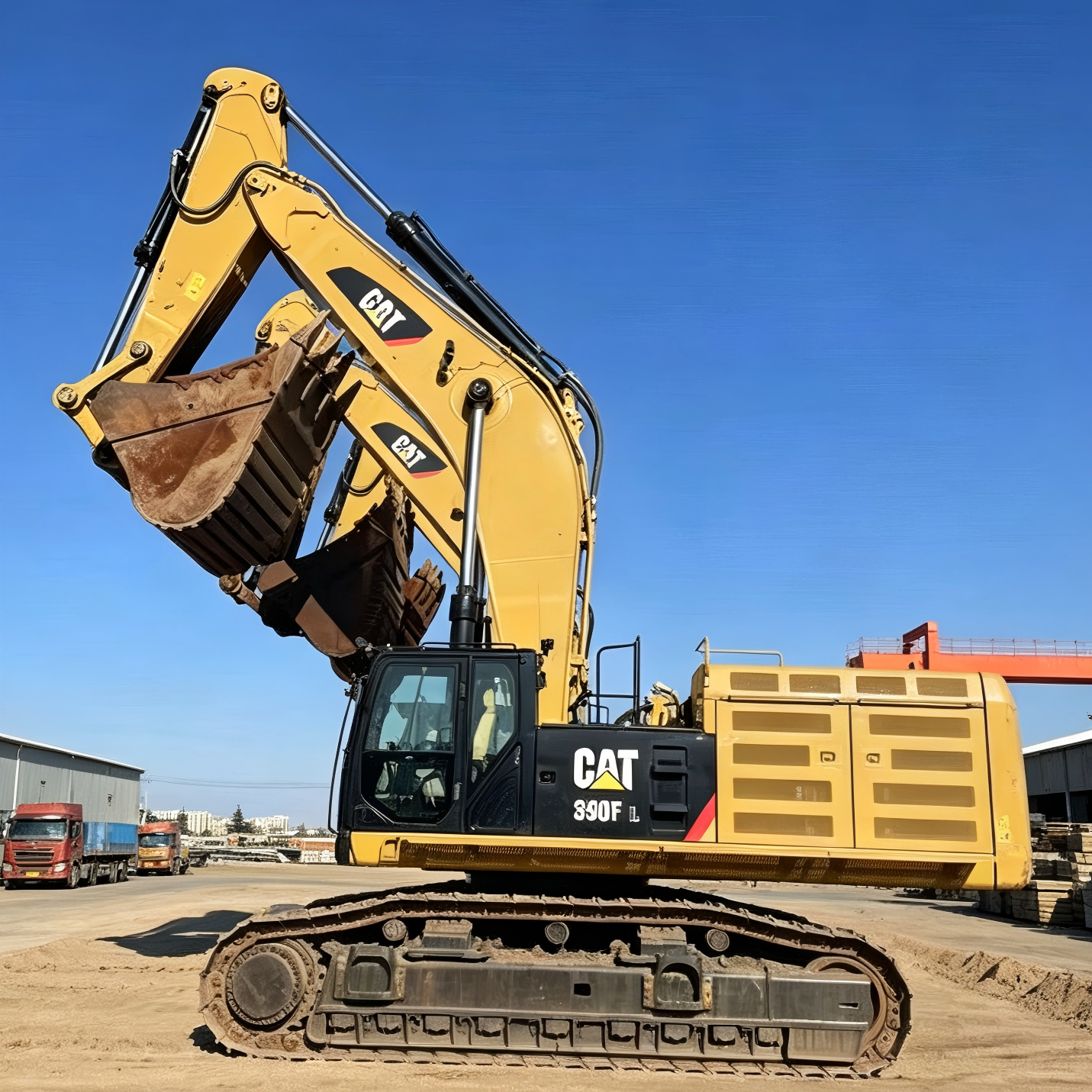 Used Caterpillar 390FL Excavator for Sale side view