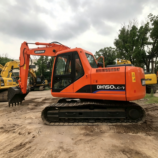 Used Doosan DH150LC-7 Excavator for Sale side view
