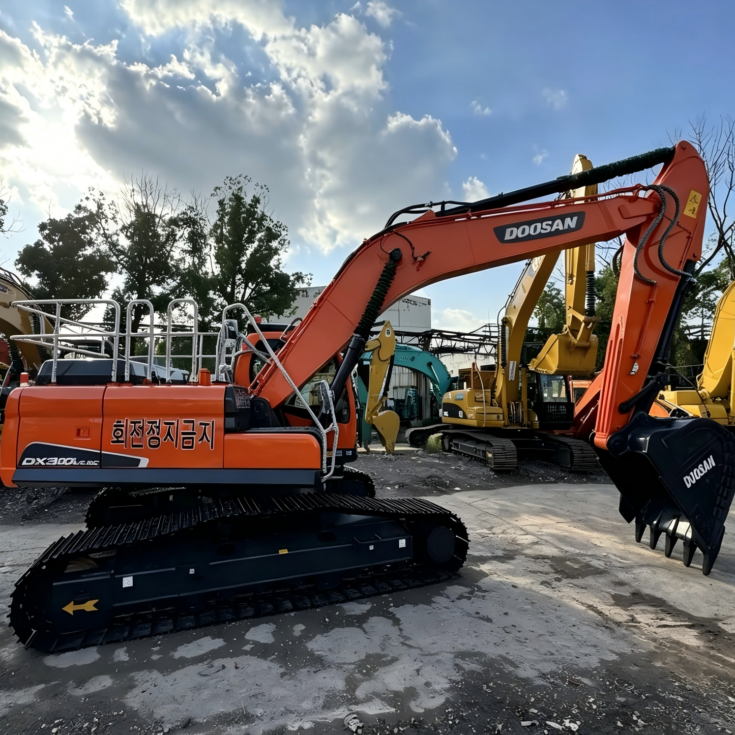 Used Doosan DX300LC Excavator for Sale side view