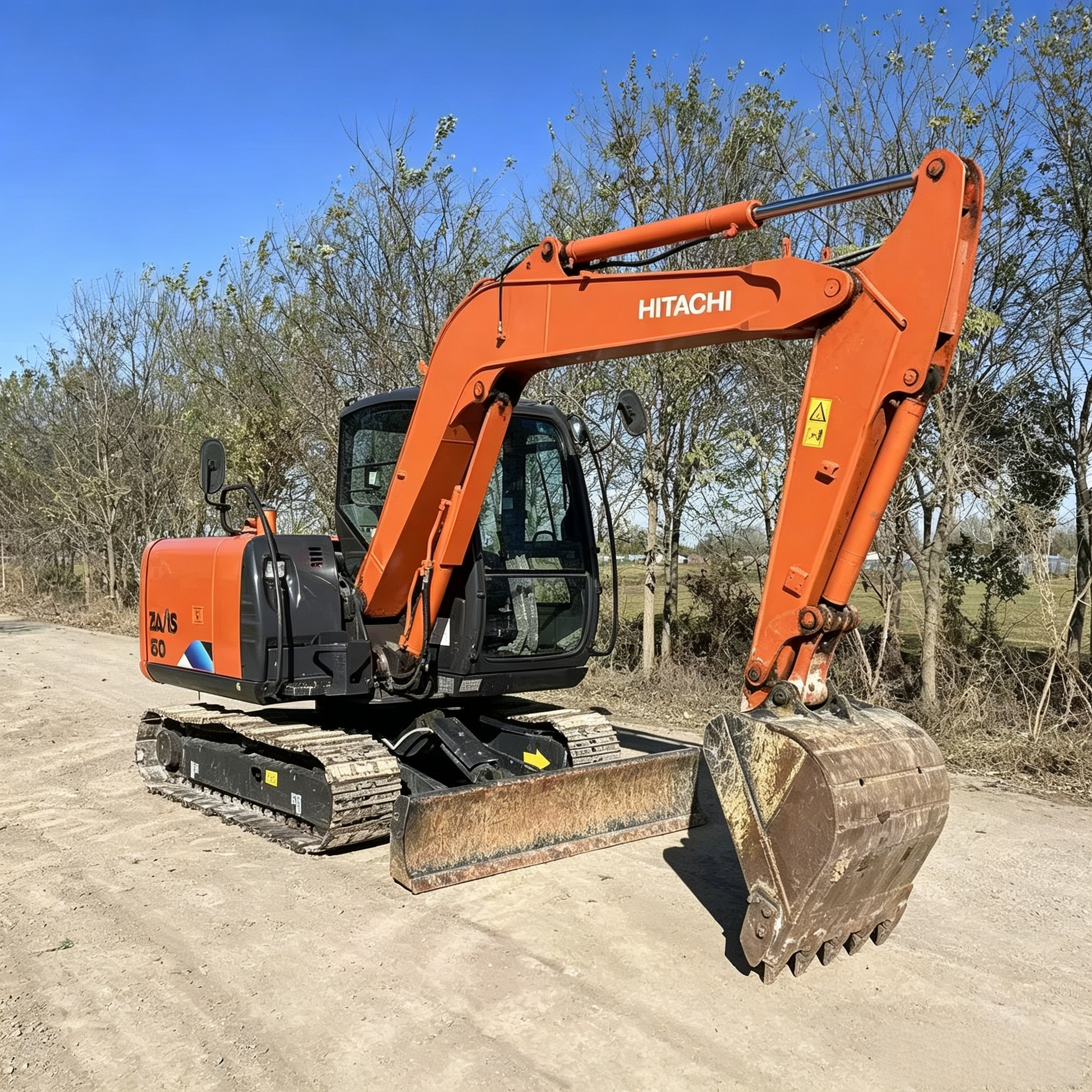 Used Hitachi EX60 Excavator for Sale side view