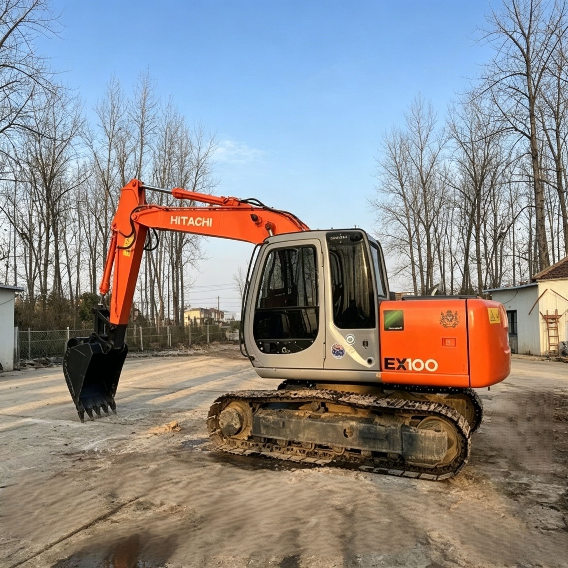 Used Hitachi EX100 Excavator for Sale side view