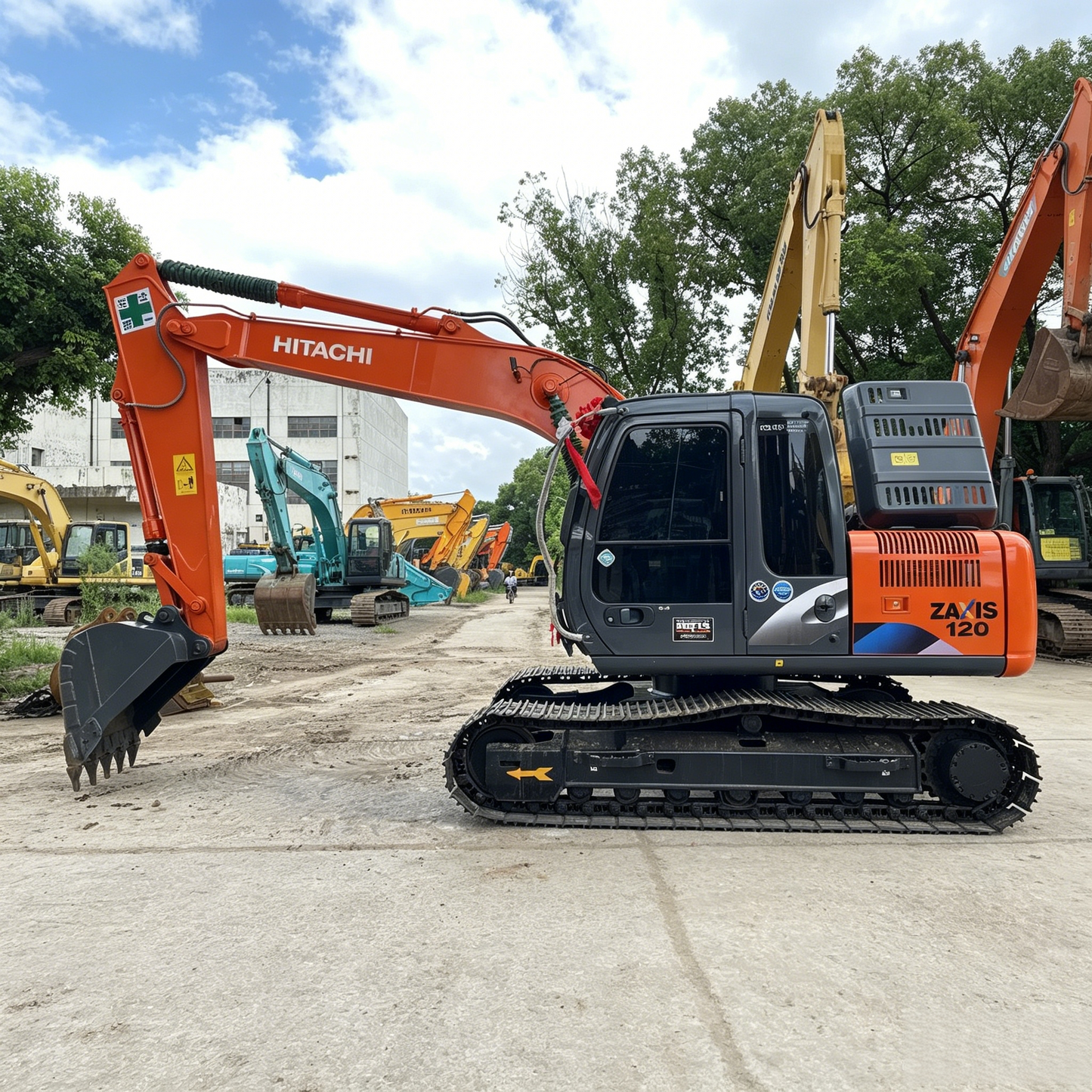 Used Hitachi EX120 Excavator for Sale side view