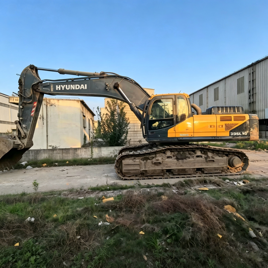 Used Hyundai R395LVS Excavator for Sale side view