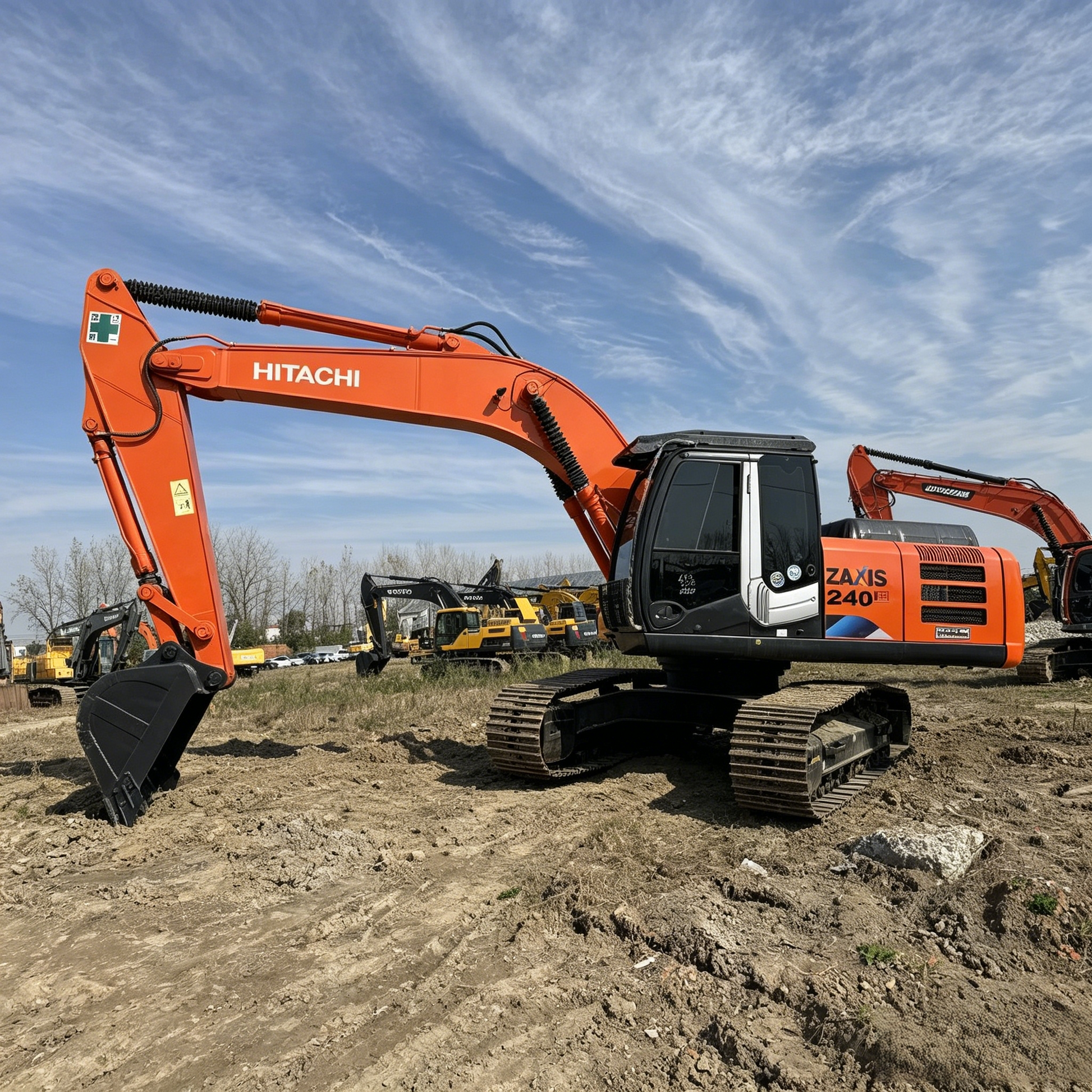 Used Hitachi ZX240G-3 Excavator for Sale side view