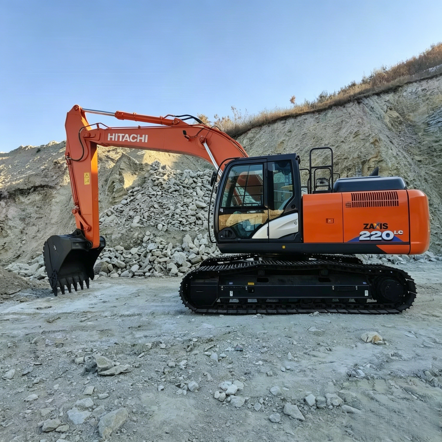 Used Hitachi EX220LC Excavator for Sale side view