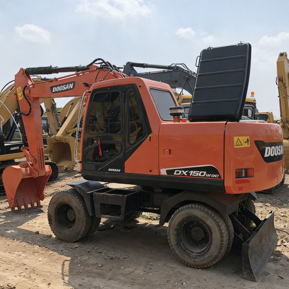 Used Doosan DX150W-9C Excavator for Sale side view