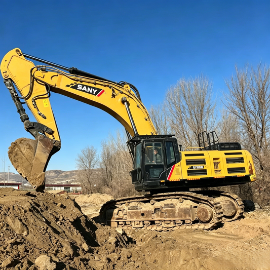 Used Sany SY750H Excavator for Sale side view
