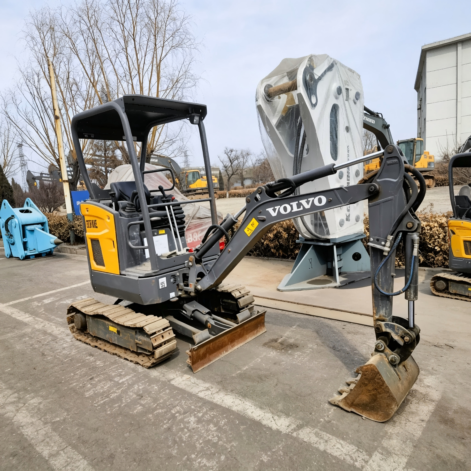 Used Volvo ECR18E Excavator for Sale side view