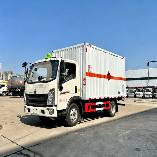 Used Sinotruk 140HP Flammable Liquid Bowser Truck for Sale side view
