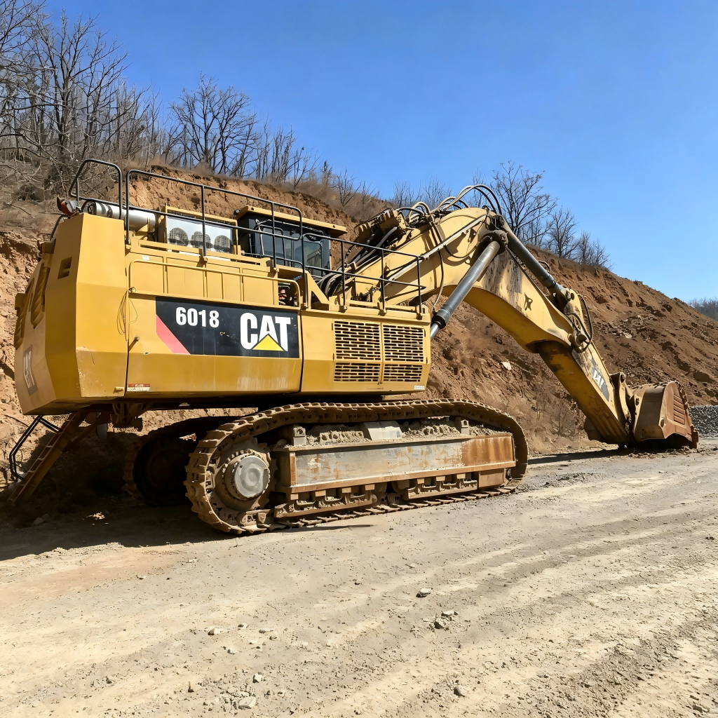 Used Caterpillar 6018 Backhoe Loader for Sale side view