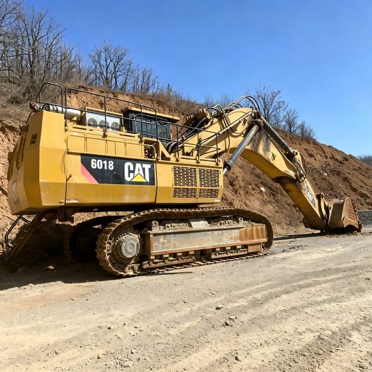 Used Caterpillar 6018 Backhoe Loader for Sale side view