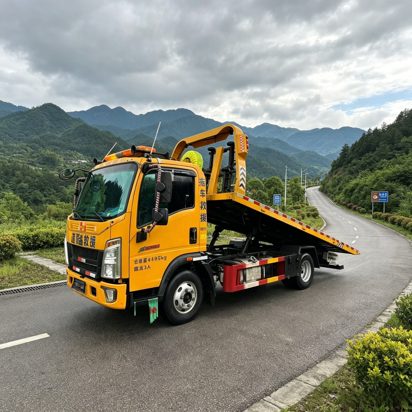 Used HOWO Light Flatbed Wrecker