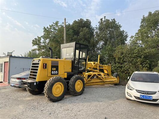 Used Komatsu G655 Motor Grader for Sale rear side view