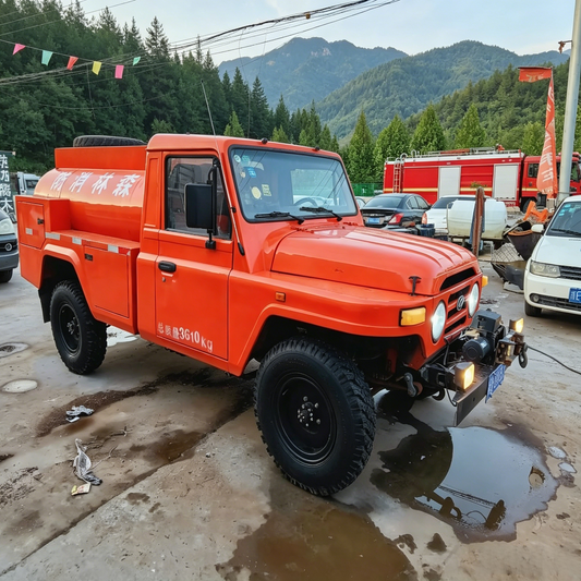 Used Baw BJ212 4×4 OFF-ROAD FOREST Fire Water Tank Truck for Sale side view