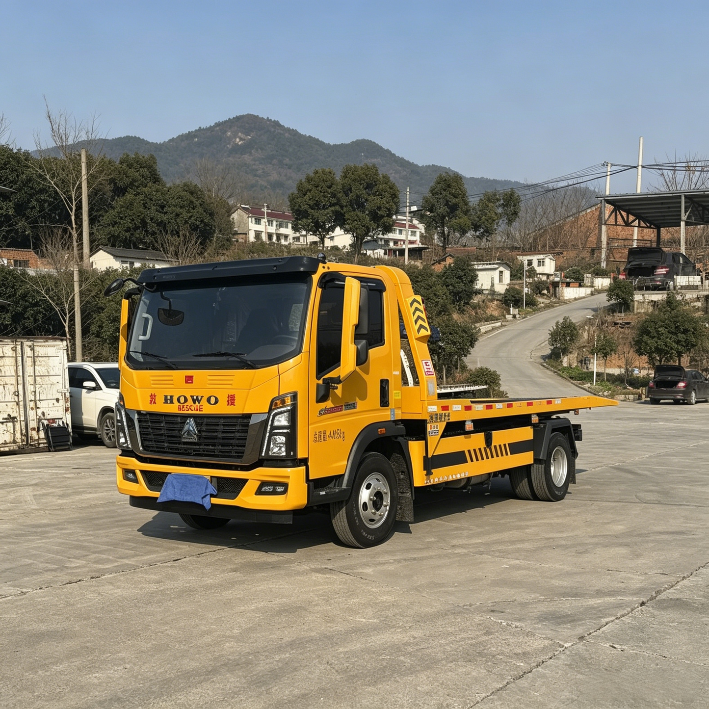 Used HOWO TONGSHUAI Heavy-duty Full Landing Wrecker