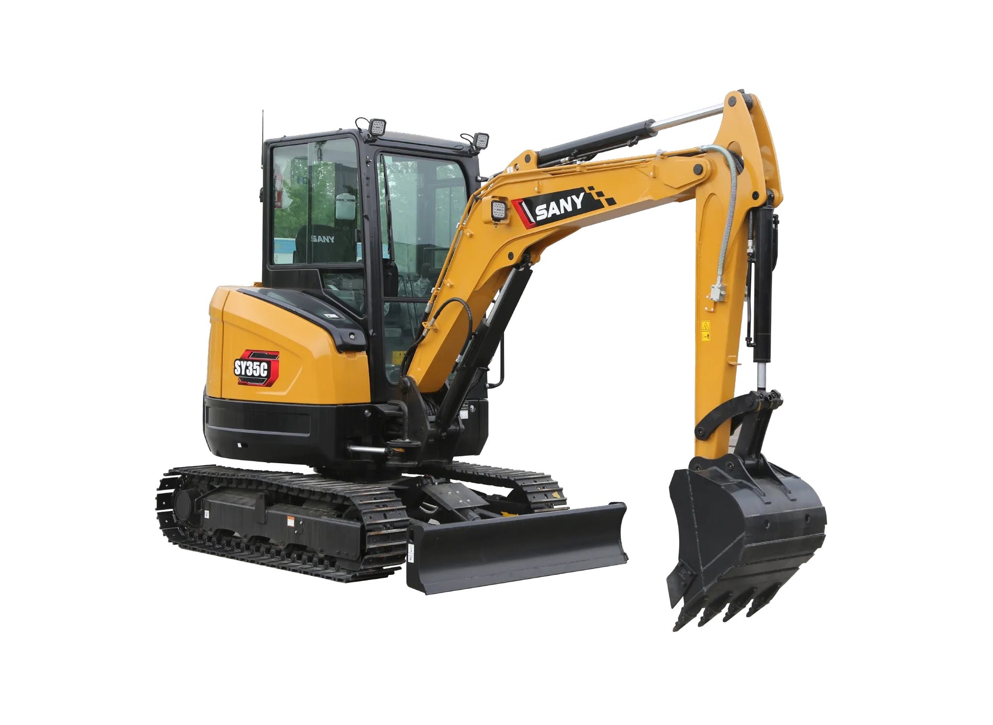 New Sany SY35C Excavator for Sale rear side view