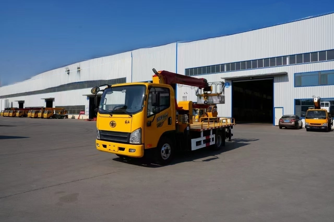 Used FAW 21M TELESCOPIC BOOM Aerial Work Platform Truck for Sale front view