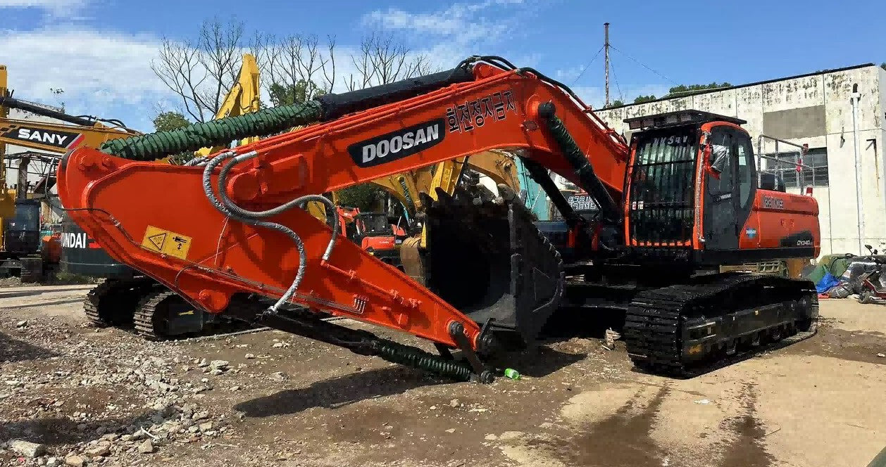 Used Doosan DX340 Excavator for Sale rear side view