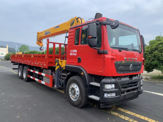 Used Sinotruk 320HP Truck-Mounted Crane for Sale rear side view