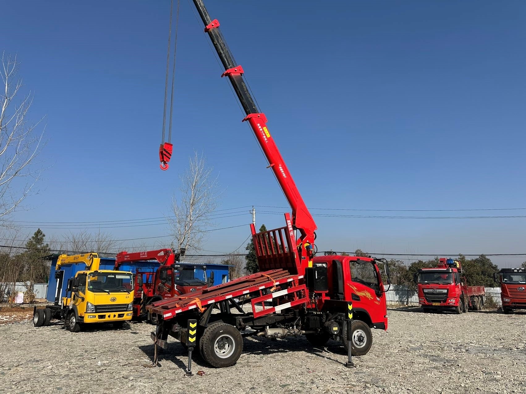 Used Shacman 160HP Truck-Mounted Crane for Sale front view