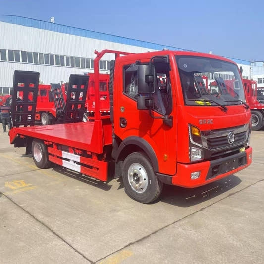 Used Dongfeng 160HP Flatbed Truck for Sale side view