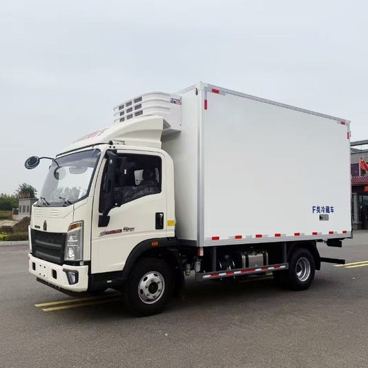 Used Sinotruk HOWO HANJANG 4.2M Refrigerated Truck for Sale side view