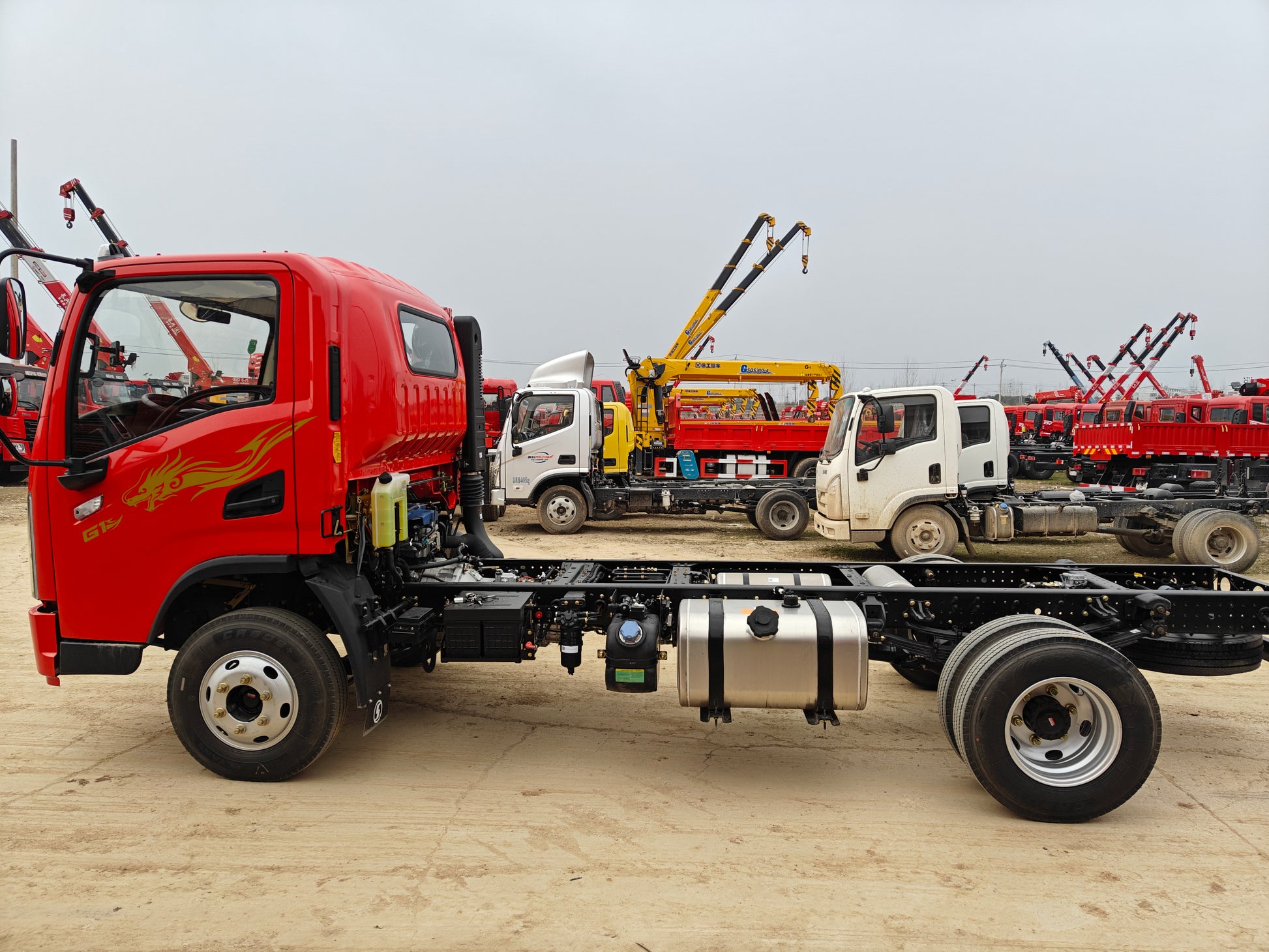 Used Shacman 170HP Flatbed Truck for Sale front view